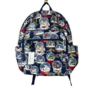 Vera Bradley Campus Backpack Snow Globes NWT